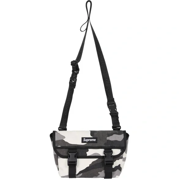 Supreme Mini Messenger Bag in Snow Camo SS25 Water resistant Cordura® cotton